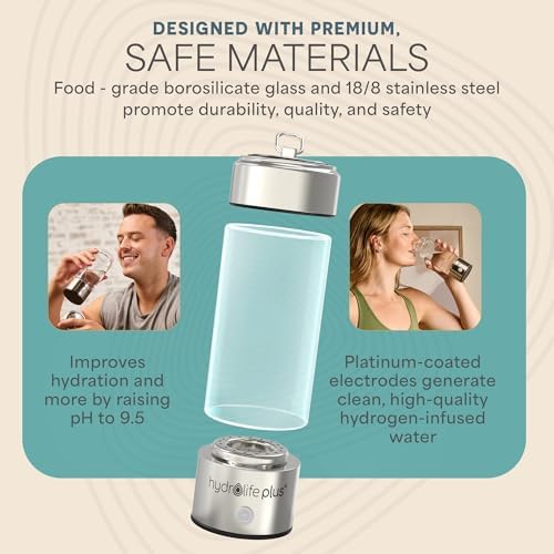 Lifepro HydroLife Hydrogen Water Generator Portable Bottle with SPE/PEM - Image 4