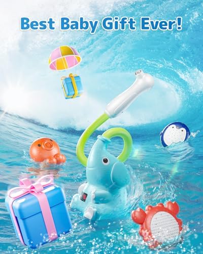 Sumobaby Baby Shower Head with Water Thermometer,3-in1 Interactive Bath Toy - Image 6