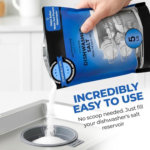 Aromasong Dishwasher Salt 15 LB - 100% Natural Water Softening Agent Compatible with Bosch, Miele, Whirlpool, Thermador, and More... for Cleaner Dishes & Washer Reactivation. (packaging may vary) - Image 5
