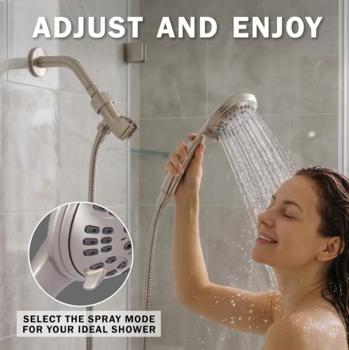 Aqua Elegante Luxury Handheld Shower Kit - 2.5 GPM - Brushed Nickel - Image 3