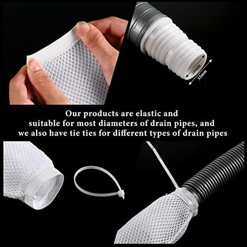 LEIFIDE 10 Pcs Lint Traps for Washing Machine Hose with Cable Ties - Image 3