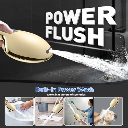 Cobbe 9 Spray Modes Handheld Shower Head, Water-Saving, Gold - Image 2