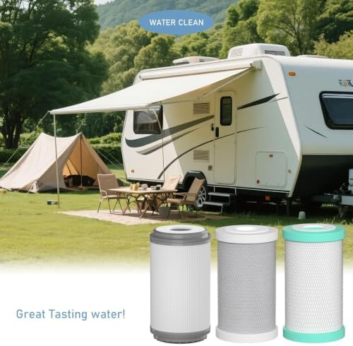 RV Water Replacemen Cartridges Compatible with GLACIER FRESH RV Water Filter System, 0.2 Micron High Flow Filter, Sediment “Longevity” and Granular Activated Carbon “Tasty”, 2 Set - Image 4
