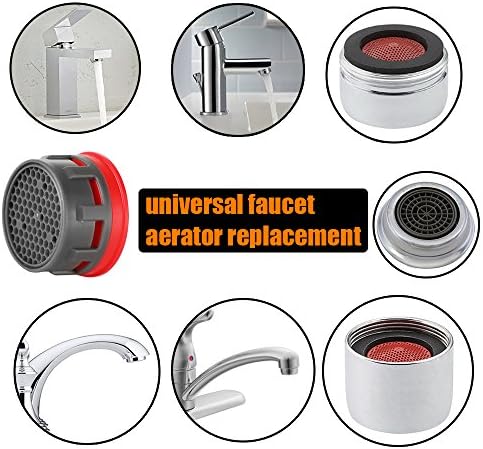 JQK Faucet Aerator, 2.2 GPM Flow Retrictor Insert Aerators Replacement Parts Only Work for Bathroom Sink Faucets 5 Pack, Standard Size, FAN22-P5 - Image 3