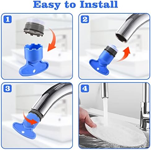 Faucet Aerator M18.5, WeeVeni 6PCS Aerator Replacement for Sink Faucet Flow Restrictor, Kitchen Bathroom Sink Aerators with Key Removal Wrench Tool - Image 6