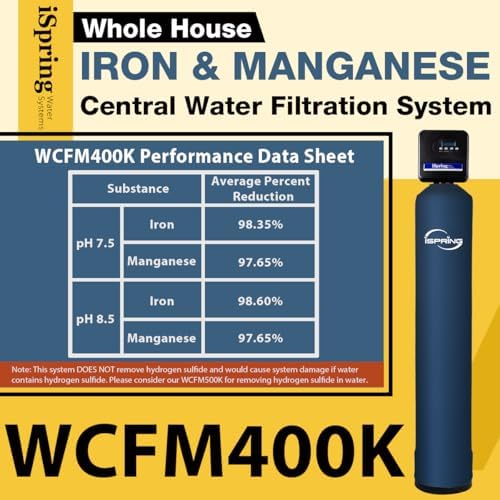 iSpring WCFM400K Whole House Iron and Manganese Water Filter System, Digital Control with Automatic Regeneration & Air Injection, Set & Forget Design - Image 3