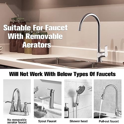 Brass Sink Faucet to Garden Hose Adapter – Quick Connect Faucet Connector for Apartments Without Outdoor Faucets, Tool-Free Installation, Chrome Finish - Image 6