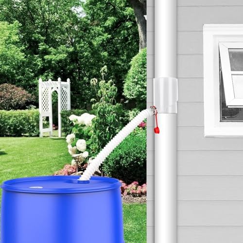Rain Water Collection Barrel - Rainwater Collection System | UV Resistant Rain Barrel Diverter Kit | Portable Rain Barrels to Collect Rainwater from Gutter for Car Washing, Irrigation - Image 5