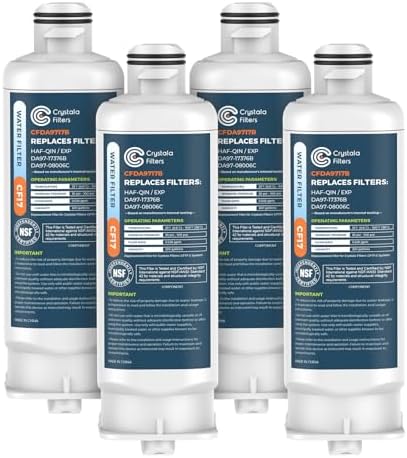 Crystala Filters Replacement for Samsung Water Filter DA97-17376B 4 Pack by CrystalaFilters