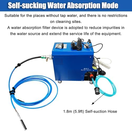 220V Condenser Tube Cleaning Machine Heat Exchanger Pipe Descaling Tool 24.9ft Flexible Shaft for Dia 0.2-0.8in Pipeline Tube Cleaner+High Pressure Washer Combo for HVAC Centrifugal Chiller - Image 4