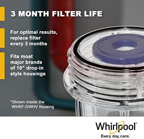 Whirlpool 10" x 2.5" Whole House Sediment Water Filters, WHKF-WHPL Pleated Filter, 20 Micron, NSF Certified Reduces Sand, Soil, Silt & Rust for Standard Filter Housings, 2-Pack - Image 5