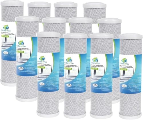 CFS Carbon Block Filters Compatible with Flow-Pur 8, WCBCS-975-RV, 12 Pack by CompleteFiltrationServices