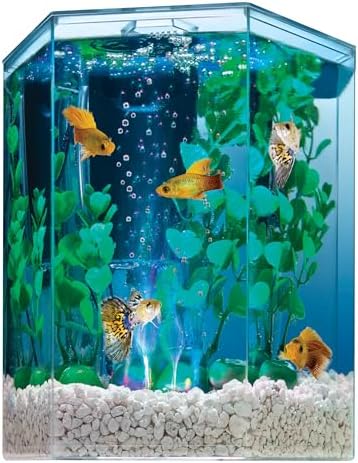Tetra Bubbling LED 1 Gallon Starter Fish Tank Kit For Freshwater Fish by Tetra