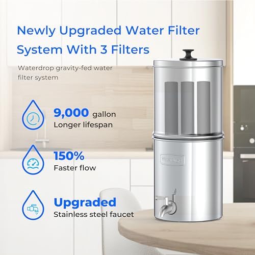 Waterdrop TK-AE Gravity Water Filter System, with 3 Black Carbon Filters - Image 2