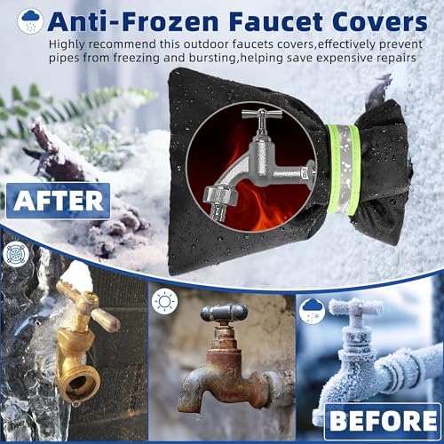 Outdoor Faucet Covers for Winter 4 Pack (Reflective Velcro) - Image 3
