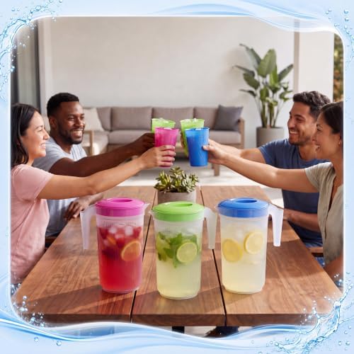 Willinglong 4 Set 2.3-Gallon Water Pitcher for party 16 Tumblers with Lid - Image 6