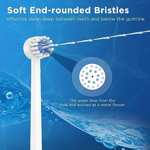Replacement Tips for Waterpik Water Flosser (6 Brush Head Tips & Storage Case Bundle) - Image 4