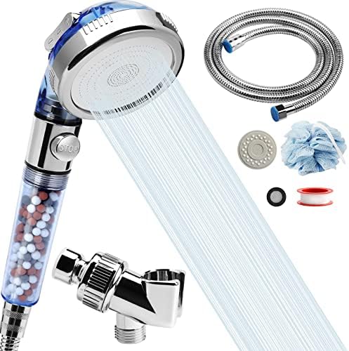 Filtered Shower Head - 59 Inch Expandable Handheld Hose, Leakproof Flexible Hose Extension, High Pressure Shower by REHAVEAMAZINGPRODUCTS