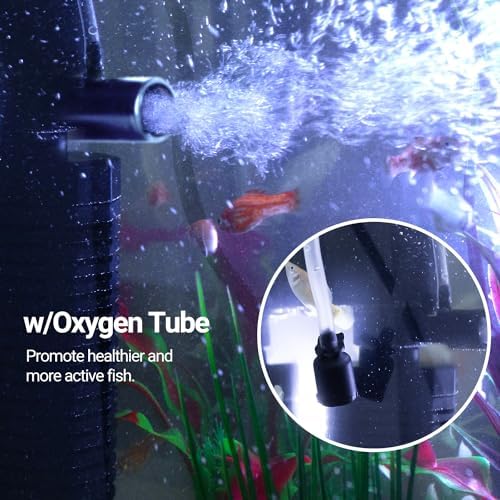 Yaubay 18W Aquarium Internal Filter for 55-120 Gallon Tanks, Power Biochemical Sponge Fish Turtle Tank Filter with Aeration System, Silent Submersible Filters, 264 GPH - Image 4