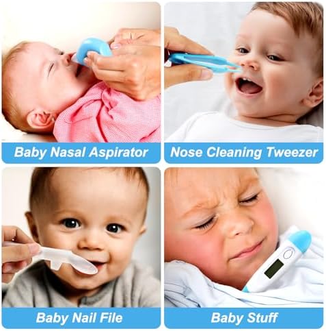 Baby Grooming Kit, Infant Safety Care Set with Hair Brush Comb Nail Clipper Nasal Aspirator,Baby Essentials Kit for Newborn Girls Boys - Image 5