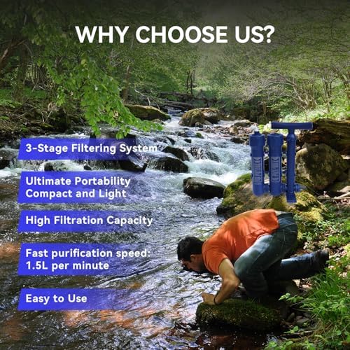 Water Filtration System Survival, Water Purifier Survival for Camping - Image 6