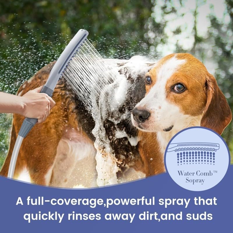 COLMO Dog Shower Attachment, Dog Shower Head with Metal Diverter - Image 3