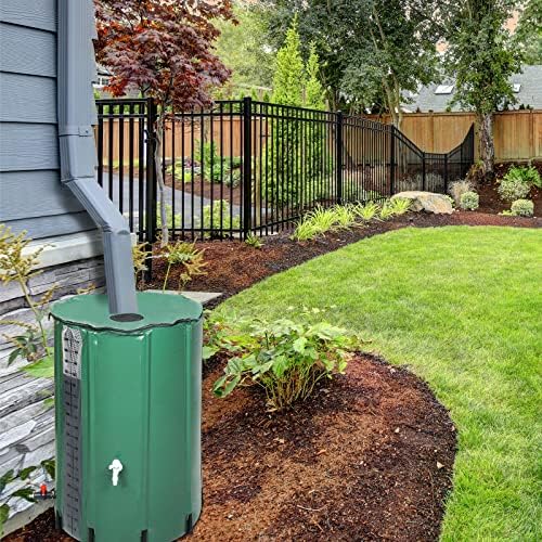 Outvita 100 Gallon Collapsible Rain Barrel with Volume Mark, Rainwater Collection System, Portable Foldable Garden Water Storage Tank, Water Container with Filter Overflow Kit Faucet Green - Image 7