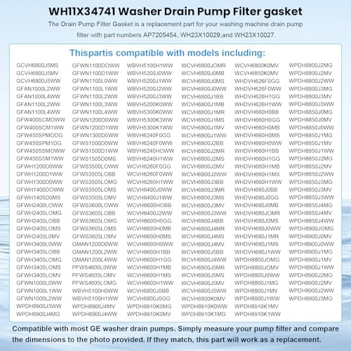 WH11X34741 Washer Drain Pump Filter gasket - Image 4
