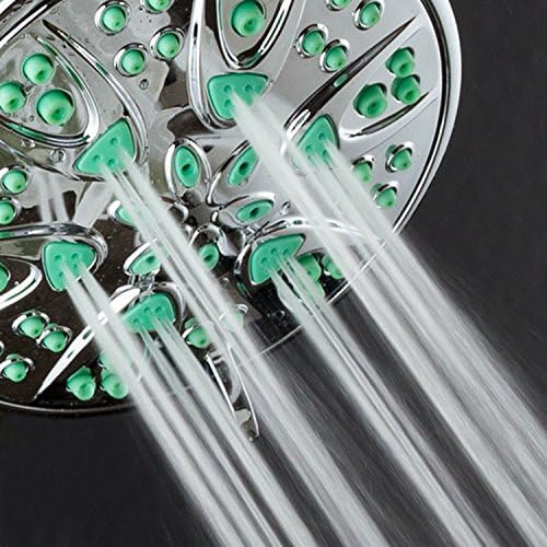 AquaDance Antimicrobial – Anti-Clog High-Pressure 6-Setting Hand Shower with Microban Nozzle Protection from Growth of Mold, Mildew & Bacteria for Stronger Shower! 3 Jet Color Choices – 4" Coral Green - Image 7