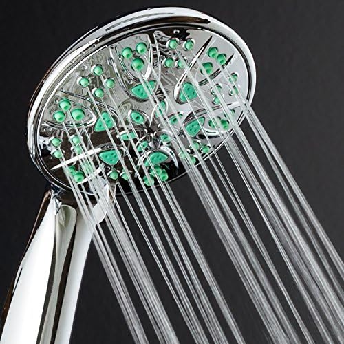 AquaDance Antimicrobial – Anti-Clog High-Pressure 6-Setting Hand Shower with Microban Nozzle Protection from Growth of Mold, Mildew & Bacteria for Stronger Shower! 3 Jet Color Choices – 4" Coral Green - Image 5