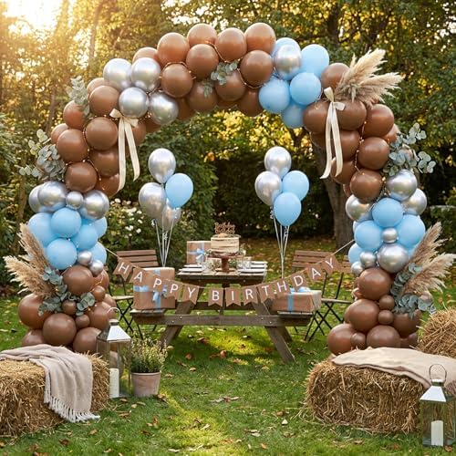 APLANET 150pcs Brown Balloons Different Sizes 18 12 10 5 Inches Premium Boho Coffee Brown Latex Balloon for Birthday Party Graduation Wedding Anniversary Baby Shower, Arch Kit Decoration - Image 7