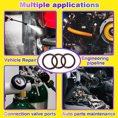 KEZE 386 Pcs Metric Viton O Ring Assortment Kit 75A Durometer 30 Sizes Brown O-Ring Set for Industrial Pressure Washer,Industrial Plumbing,Hydraulic & Cylinders Repairs with 4 Pcs Pick and Hook Set - Image 7