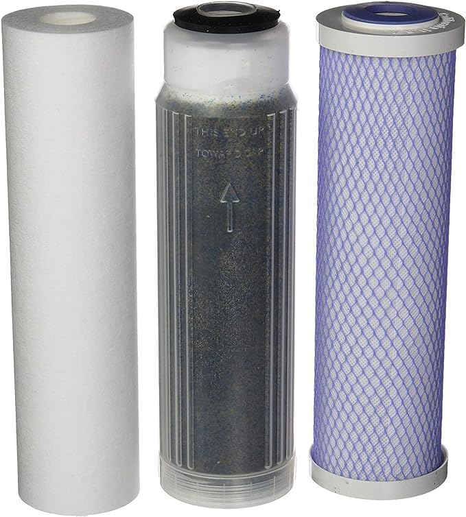 CFS RODI 10" Filter Kit Sediment, Carbon & Color Changing DI Resin by CompleteFiltrationServices