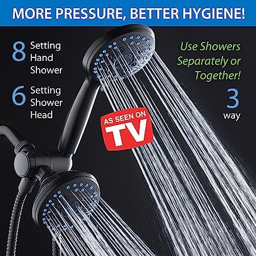 AquaCare 48-mode High Pressure 3-way Shower Head Combo w/ 2-mode Power Wash - Image 2