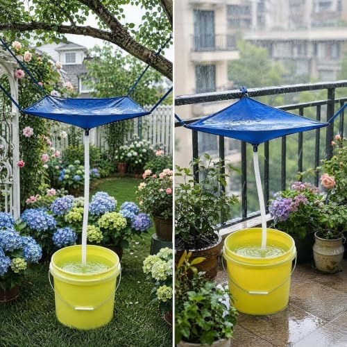 Rainwater Collection System with Hose, Rain Catcher Water Diverter (2PC) - Image 5