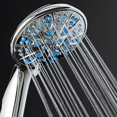 AquaDance 5514 Antimicrobial – Anti-Clog High-Pressure 6-Setting Hand Microban Nozzle Protection from Growth for Stronger Shower 3 Color Choices, Aqua Blue Jets,4 Inch - Image 5