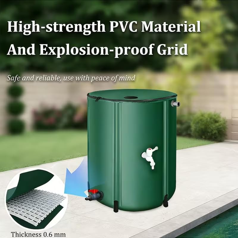 Portable Foldable Outdoor rainwater Barrel for Spring & Summer use. Ideal for Garden Irrigation, Courtyard Cleaning and Emergency Water Storage, Various - Image 7