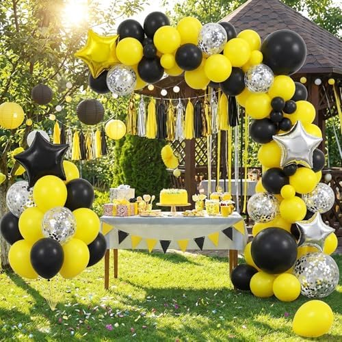 APLANET 150pcs Yellow Balloons Different Sizes 18 12 10 5 Inch Latex Balloon for Wedding Baby Shower Masquerade Party Graduation Anniversary, Arch Kit Decoration - Image 6