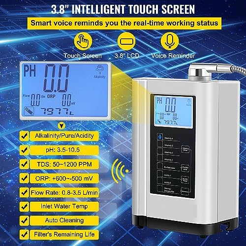 SIYANE Alkaline Water Ionizer PH3.5-10.5 Hydrogen Generator Machine Drinking Purifier Filter 7 Water Sett-ings for Home Appliance, 1005003853147028 - Image 4