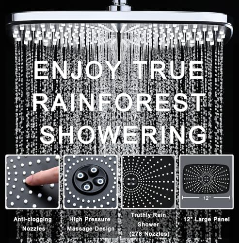 Rain Shower Head with Handheld Showerhead, Chrome 1.8GPM 460311 - Image 3