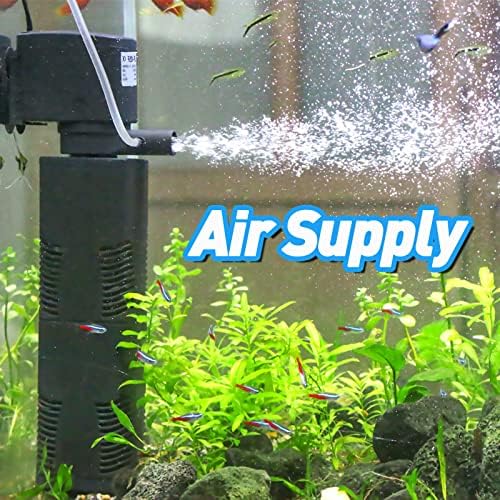 Fish Tank Filter Small Pond Filter for 100-200 Gal. Tank Crystal 420GPH Biochemical Filtration Powerful Submersible Water Pump Large Aquarium Accessories Air Supply - Image 6