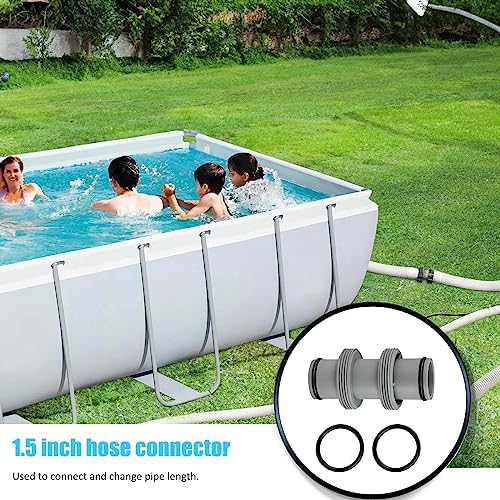 Hose Adapter and Filter Pump Hose Connector, T-Connector 1.5 in to 1.5 in Pool Hose Connector (1.5 in to 1.5 in, 2 Heads) - Image 3