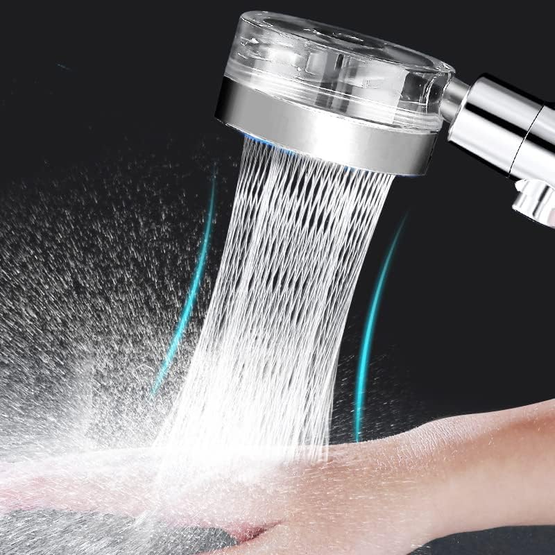 Upgrade High Pressure Vortex Propeller Handheld Filtered Shower Head Kit with Replacement Accessories & 3 Interchangeable Spray Panels-Gray - Image 2