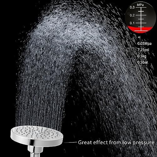 High Pressure Shower Head - 4.7“ Powerful Bathroom Pressure Boosting Rain Showerhead - Perfect Universal Replacement for Rainfall Shower Heads (Chrome) - Image 2