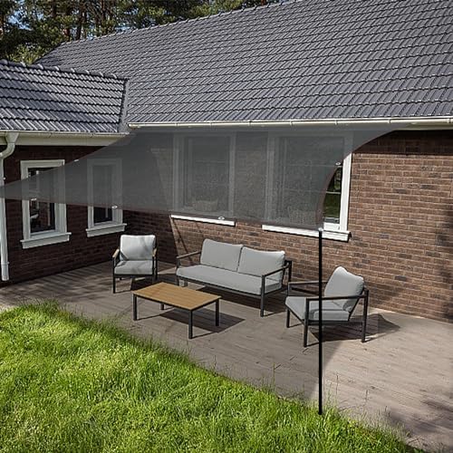 winemana 70% Black Shade Cloth 6.6 x 6.6 FT Durable Mesh Tarp with Grommets - Image 7