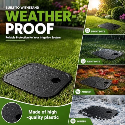 8" Oval Sprinkler Valve Box Cover, Black Irrigation Cap, 1 Pc - Image 4