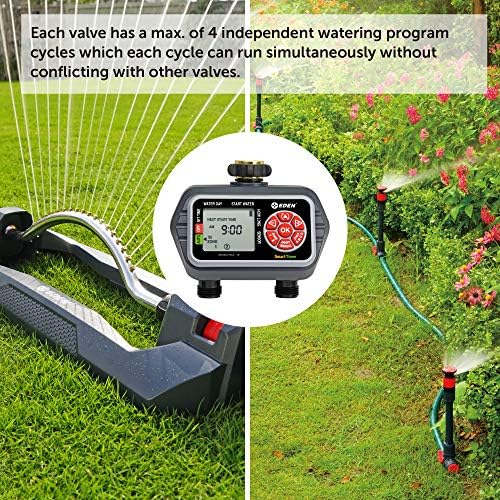 Eden 93412 Programmable Digital Water Timer 2-Zone, Compatible with Wireless Soil Moisture Sensor - Image 6