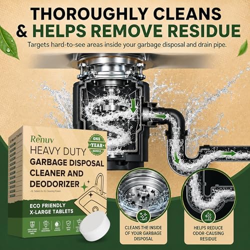 Renuv® Dishwasher Cleaner + Garbage Disposal Cleaner, 12 Tablets Each - Image 5
