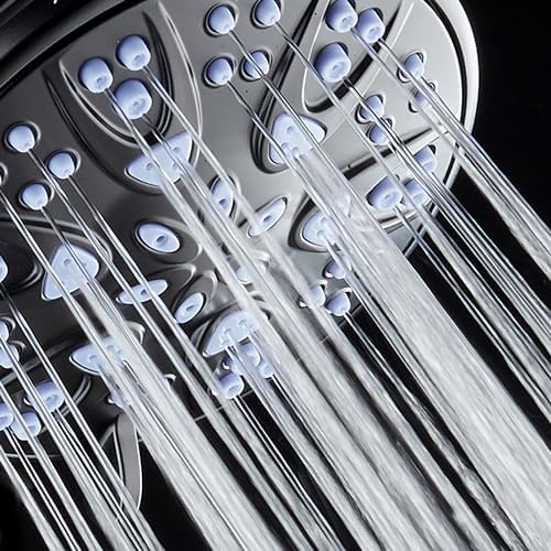 AquaDance Antimicrobial/Anti-Clog High-Pressure 6-setting Hand Shower with Nozzle Protection from Growth of Mold, Mildew & Bacteria for Stronger Shower! - Sunset Blue - Image 7