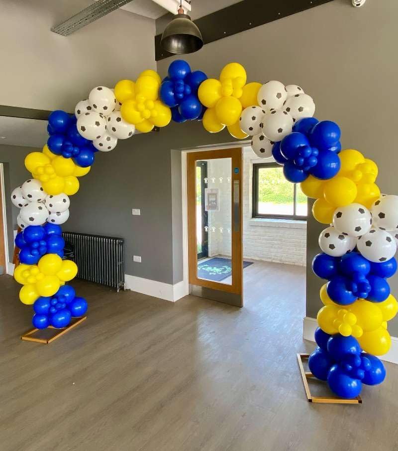 153Pcs Royal Blue and Yellow Balloon Garland Arch Kit - White Royal Blue and Yellow Balloon Arch Kit Different Size Balloons for Anniversary Graduation Baby Shower Birthday Party Decorations - Image 5